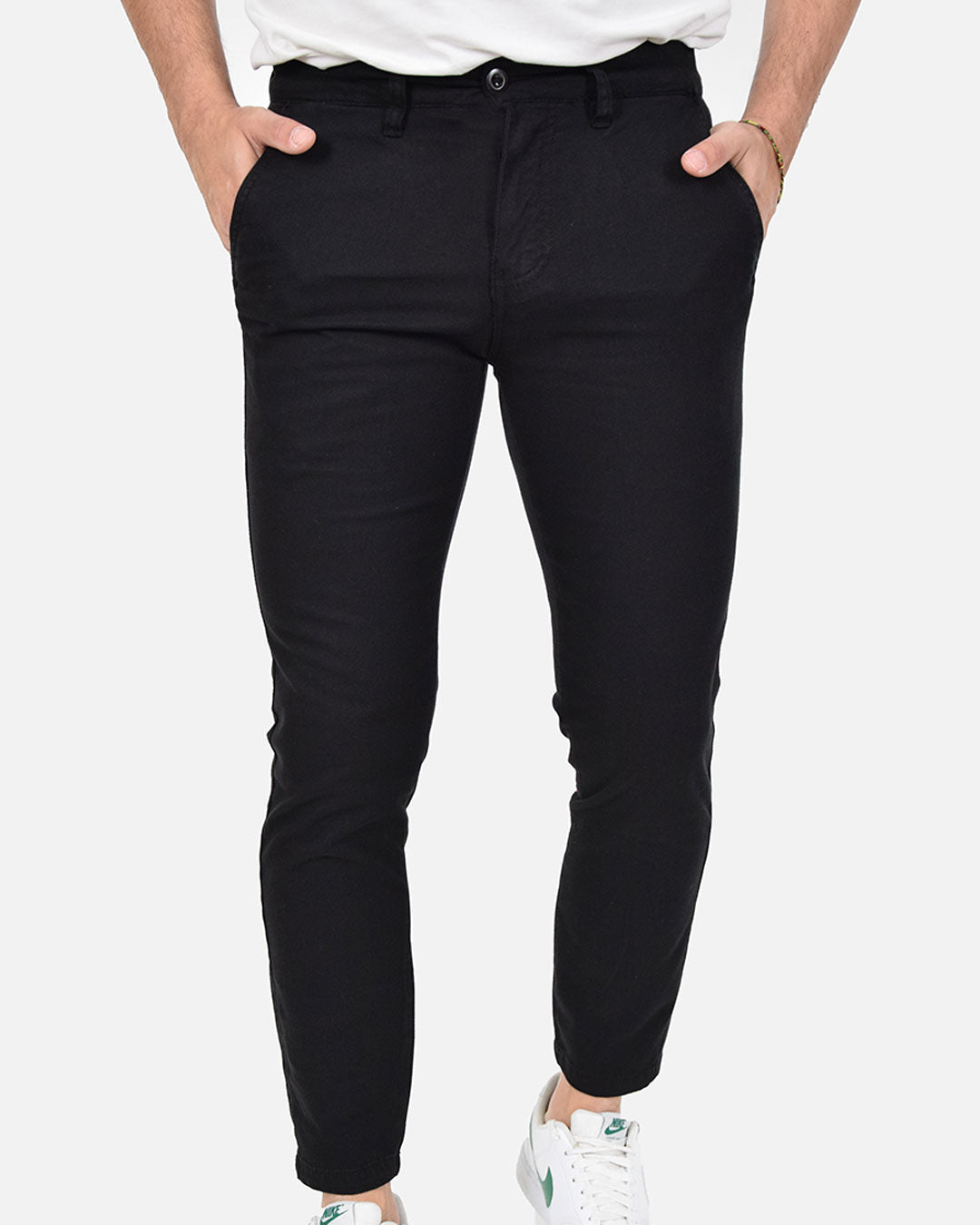 Pantaloni skinny capri in piquet