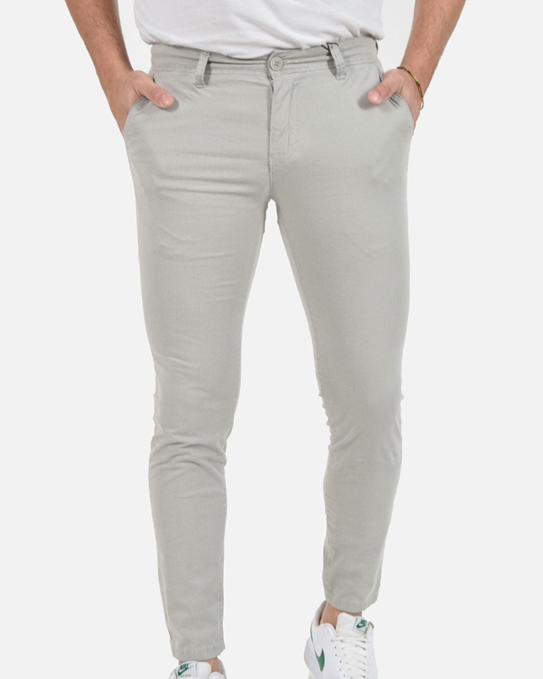 Pantaloni skinny capri microfantasia
