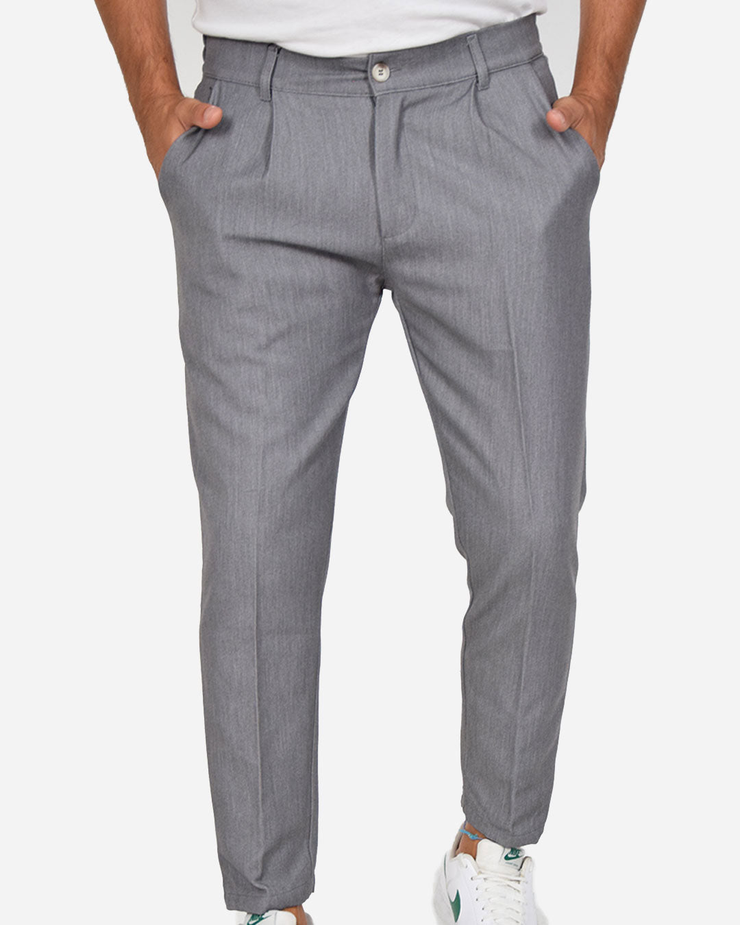 Pantaloni capri con vita elasticizzata