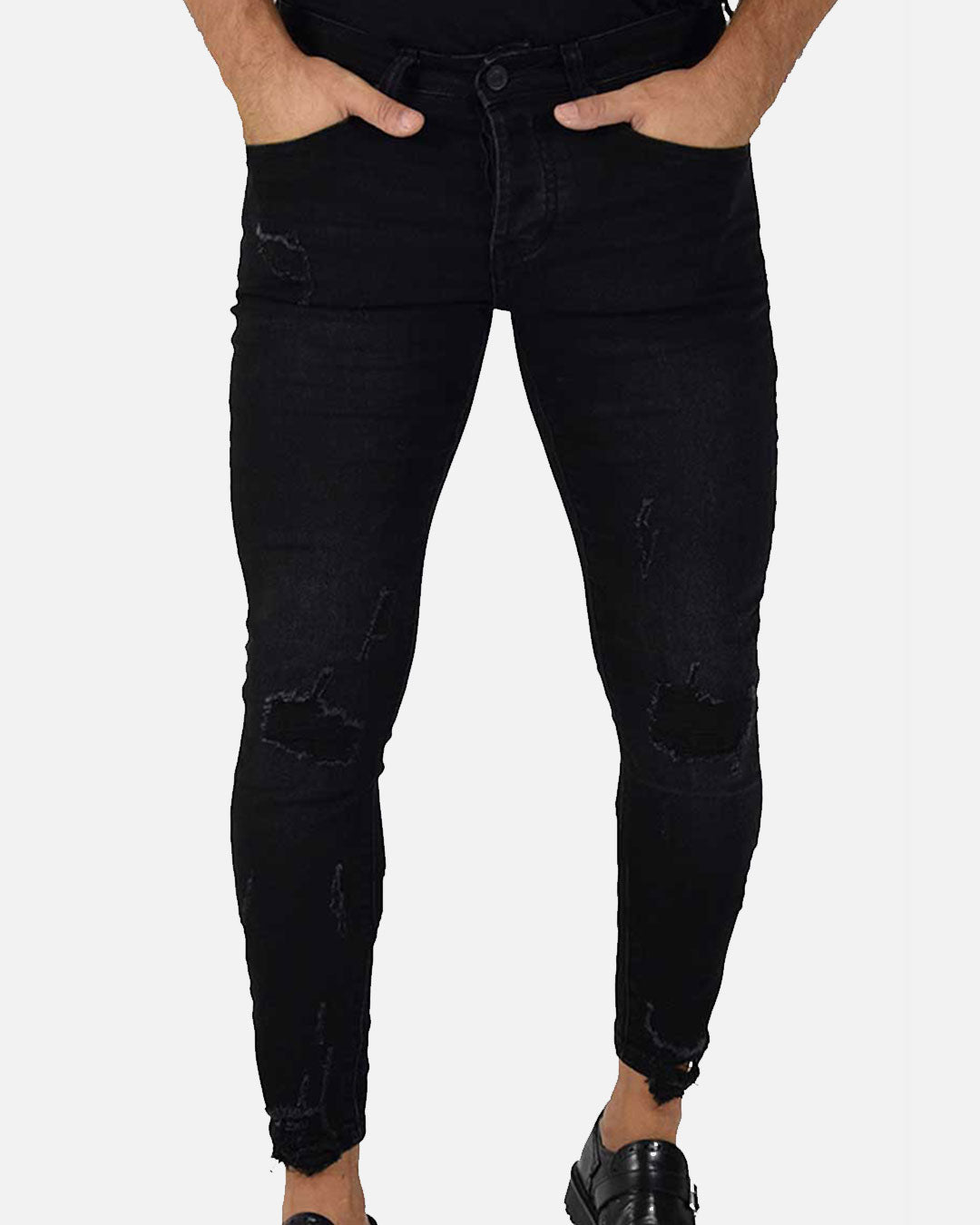 Jeans skinny con strappi