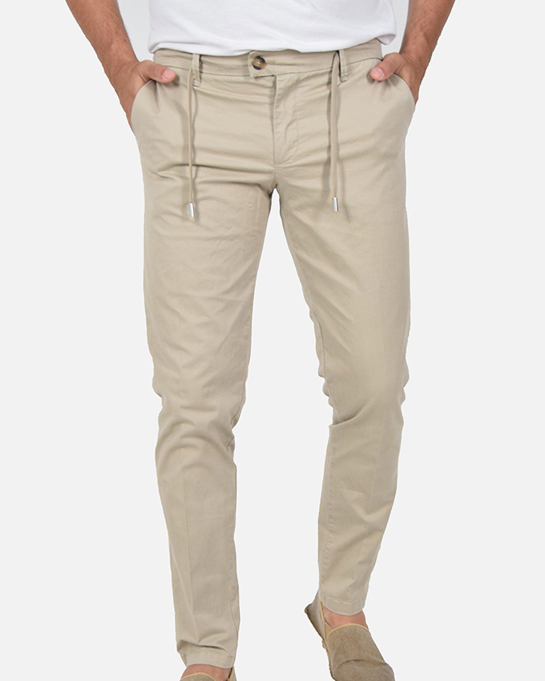 Pantaloni chino in cotone elasticizzato