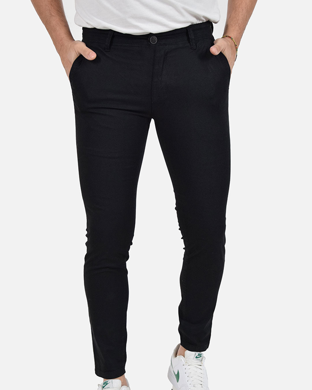 Pantaloni skinny capri microfantasia