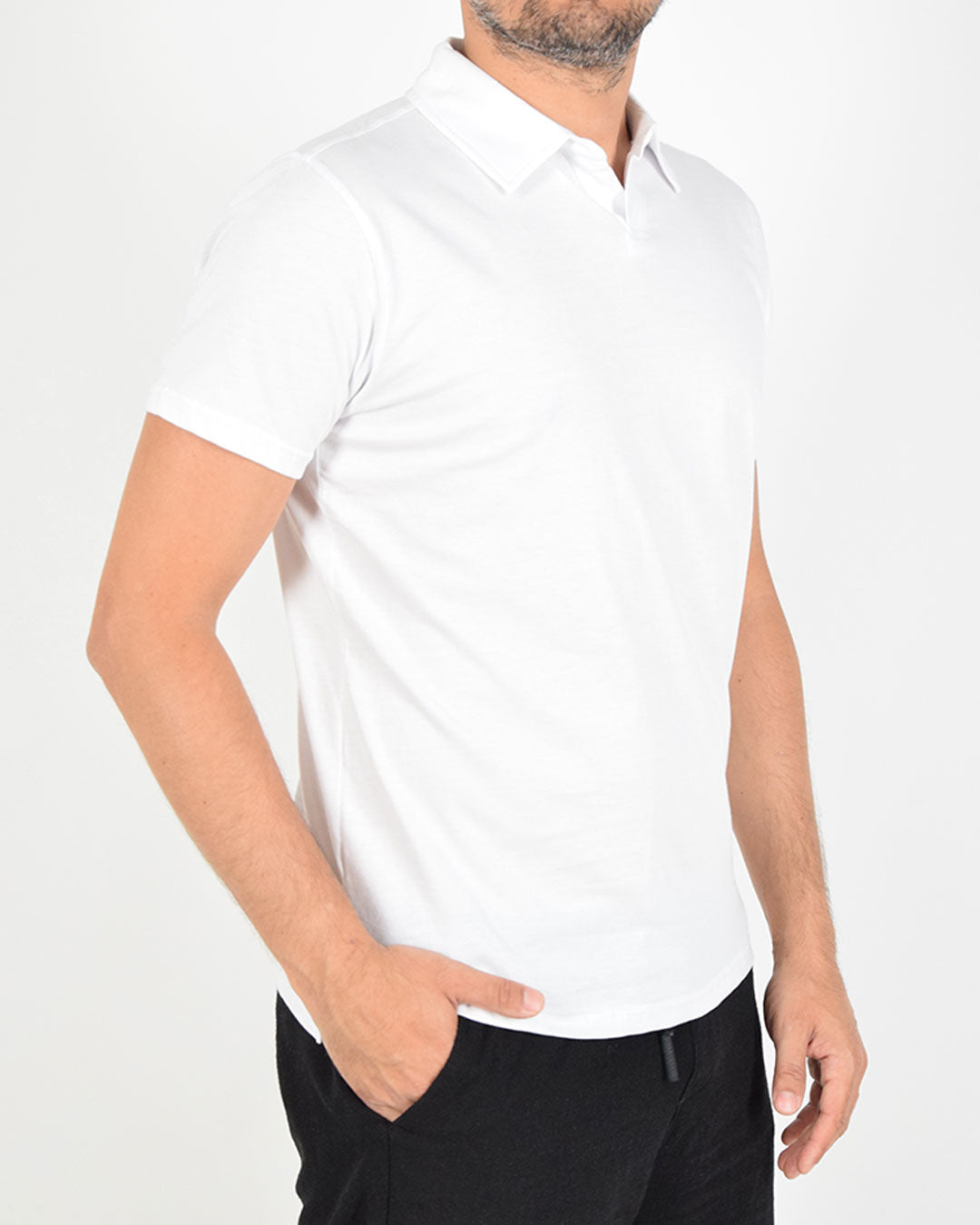 Maglia a polo in cotone elasticizzato