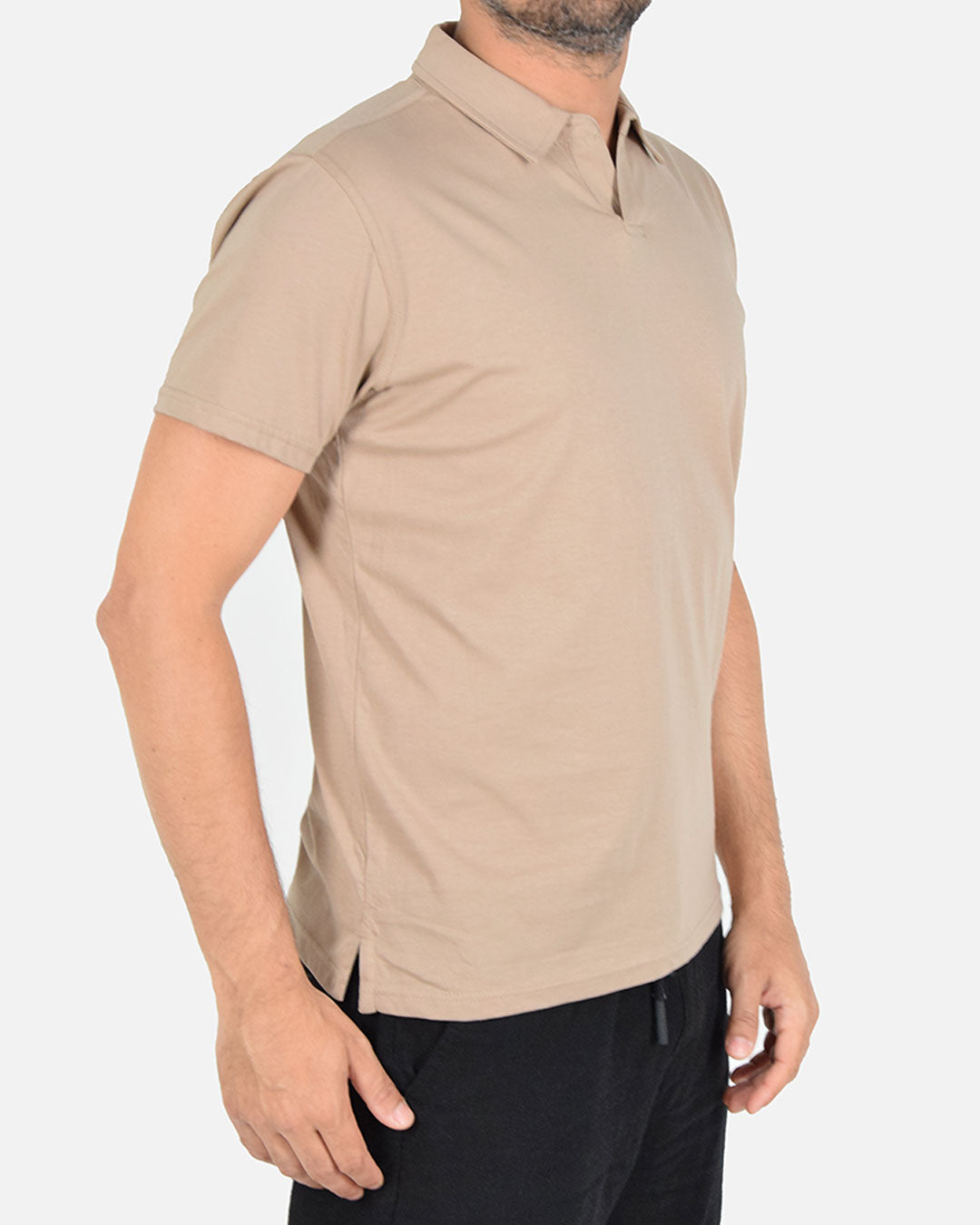 Maglia a polo in cotone elasticizzato