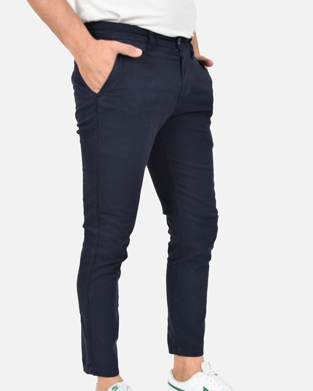 Pantaloni skinny capri in piquet
