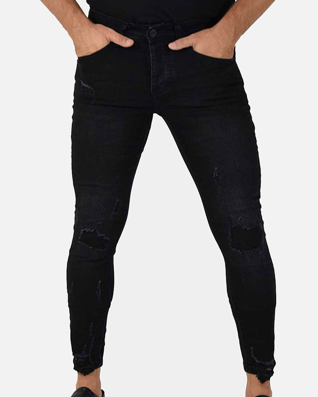 Jeans skinny con strappi