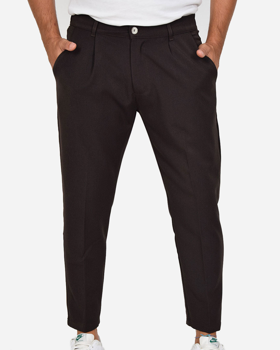 Pantaloni capri con vita elasticizzata