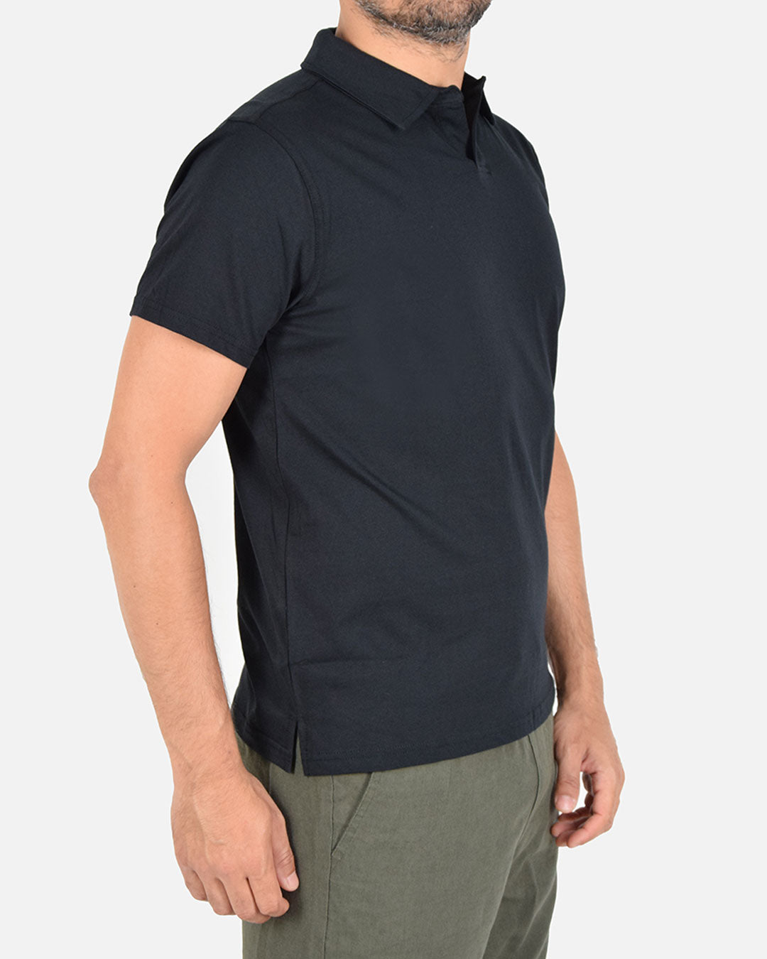 Maglia a polo in cotone elasticizzato