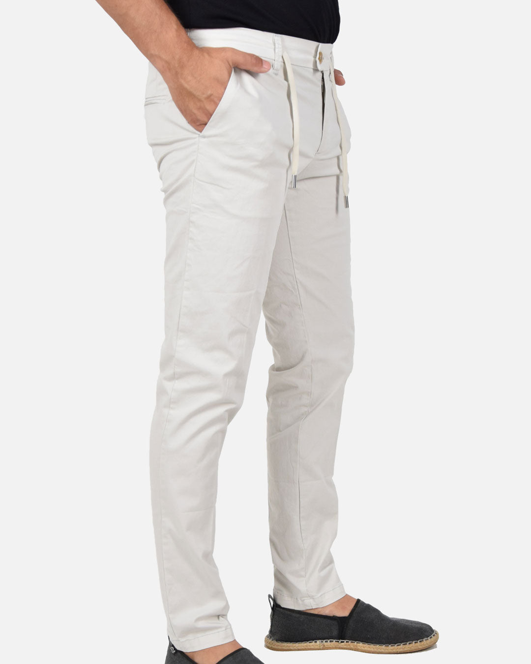 Pantaloni chino in cotone elasticizzato