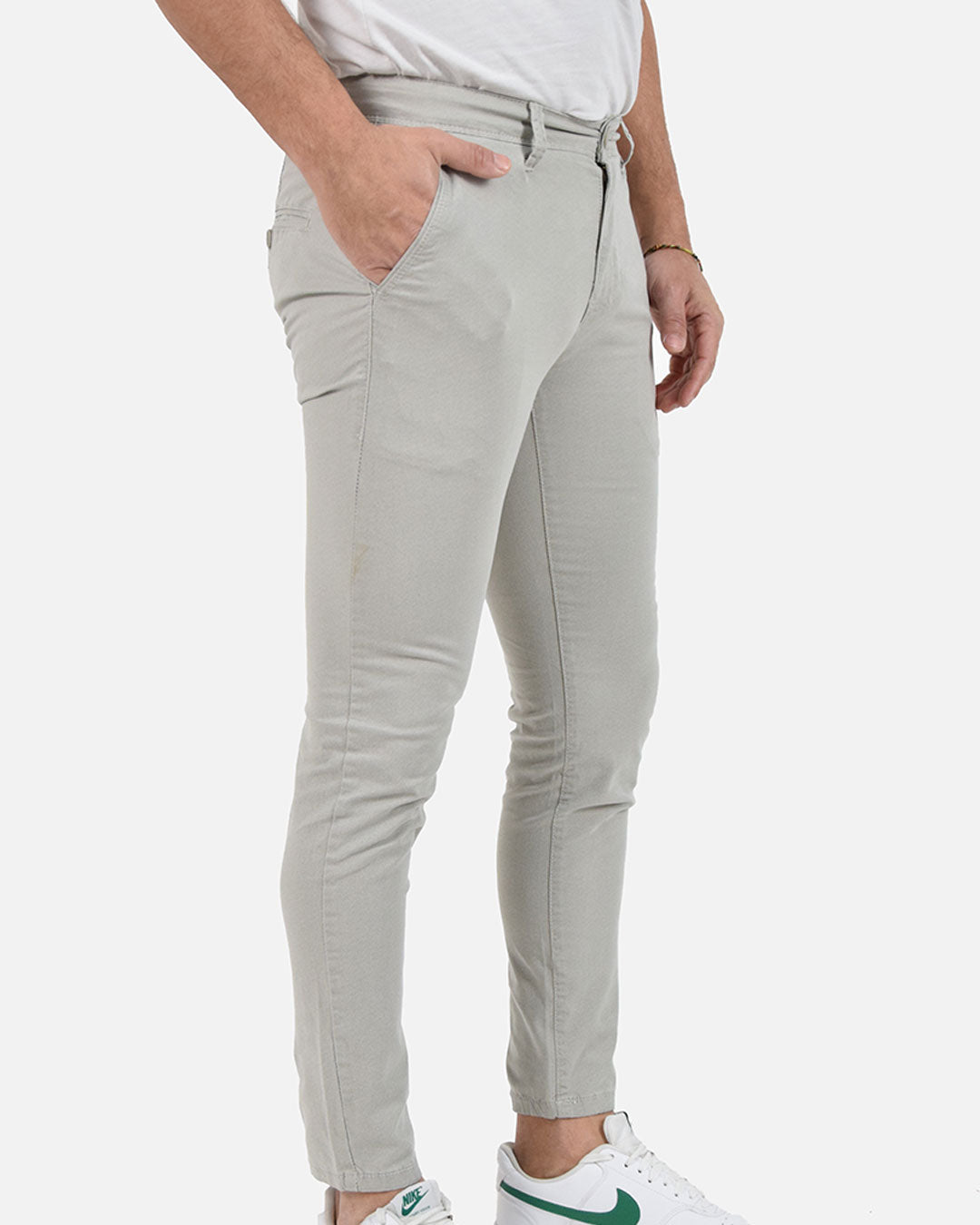 Pantaloni skinny capri microfantasia