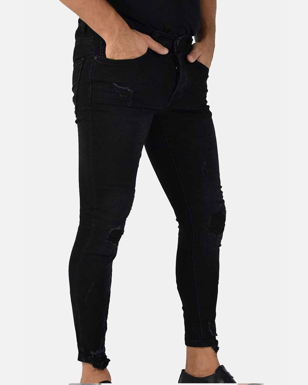 Jeans skinny con strappi
