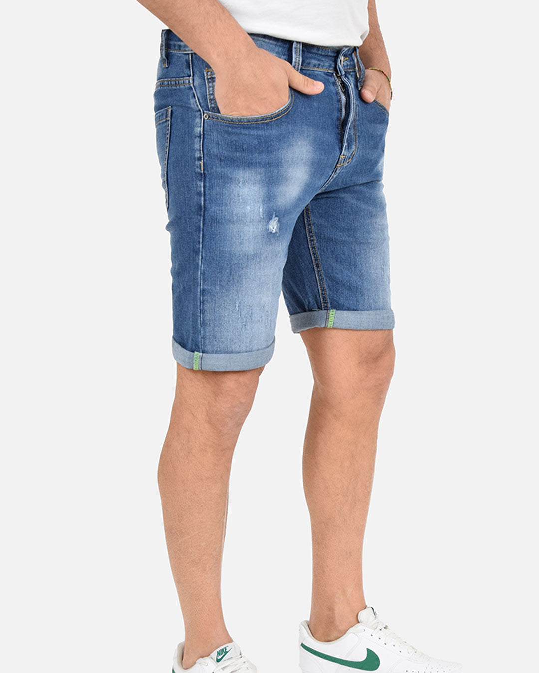 Bermuda skinny con strappi
