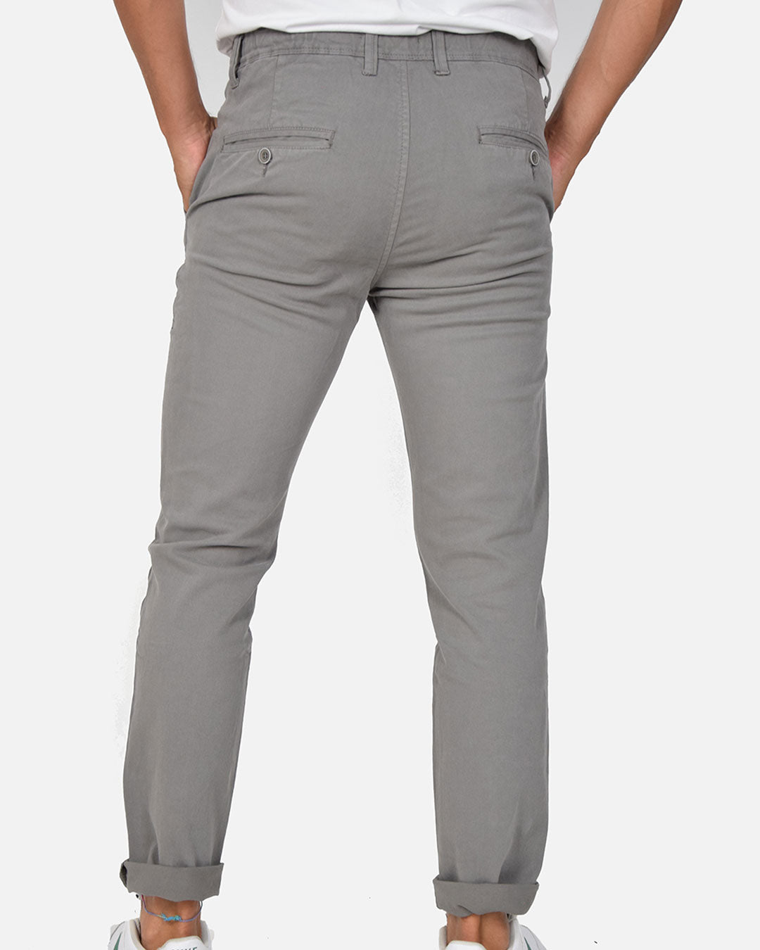 Pantaloni slim fit con laccio in vita