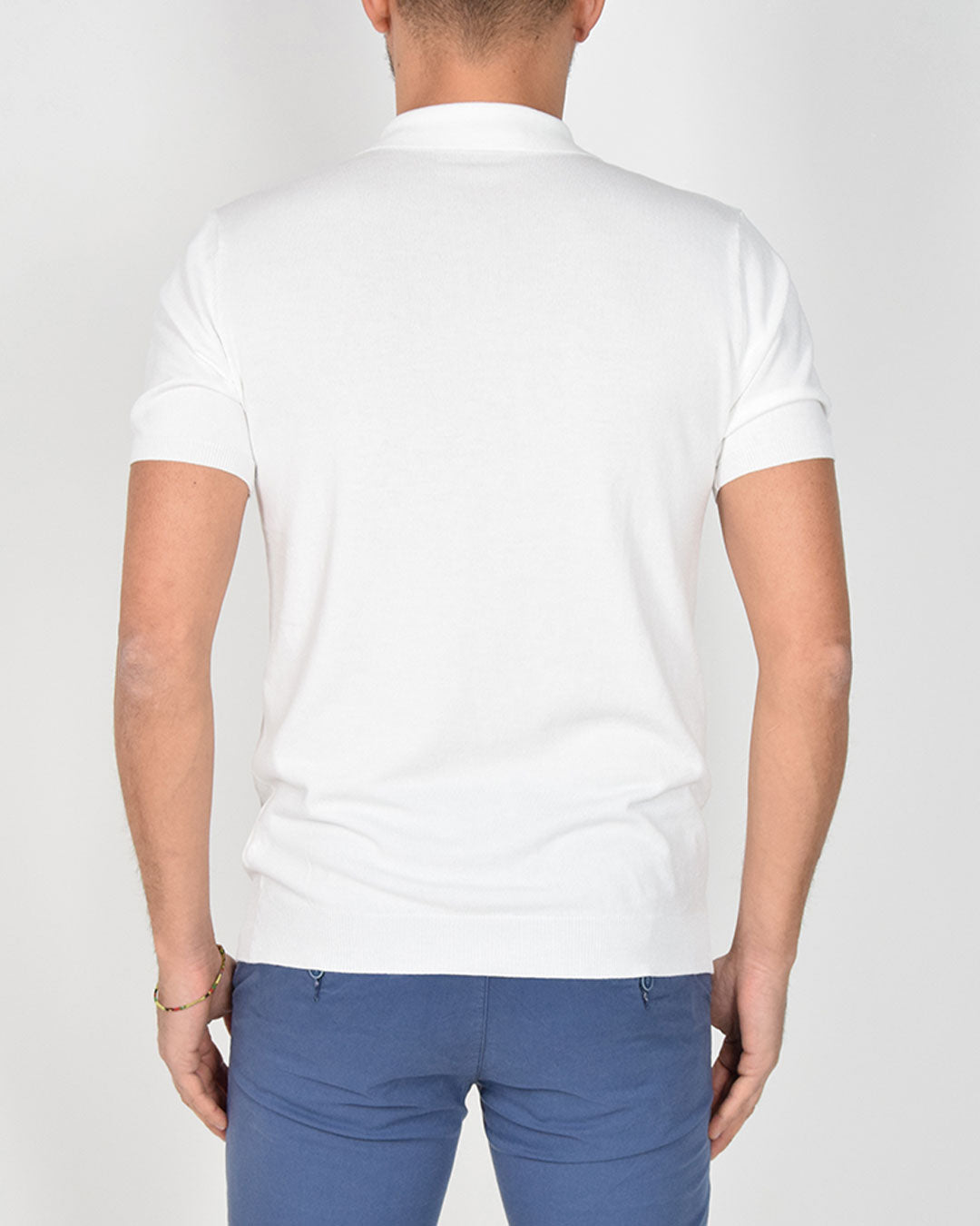 Polo in filo a manica corta