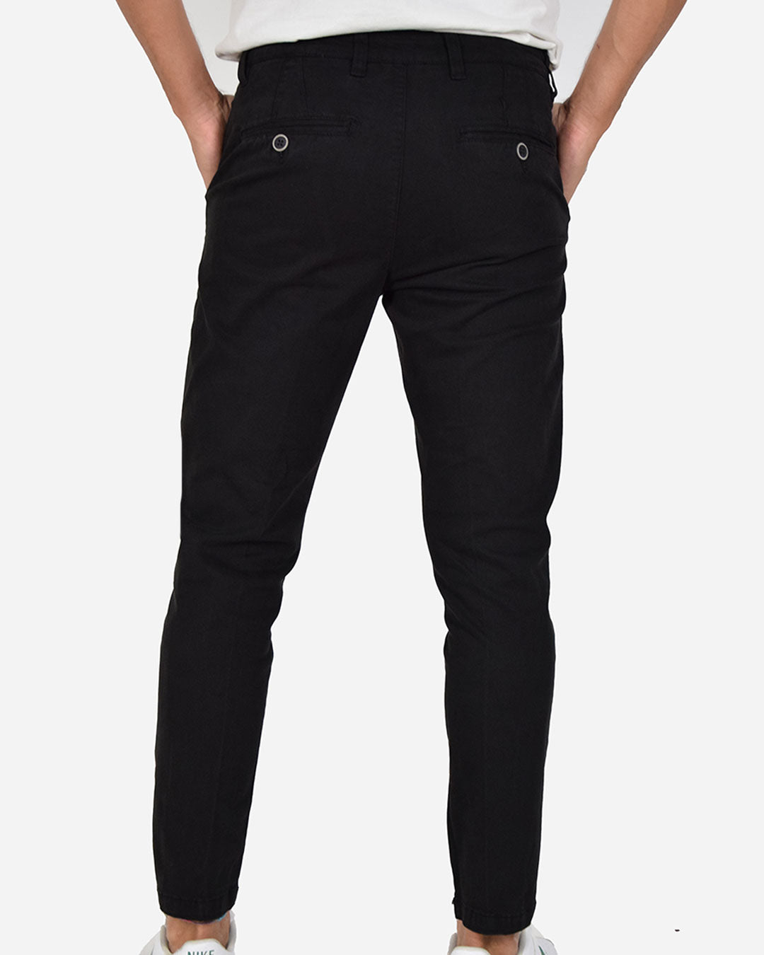 Pantaloni capri in gabardina di cotone