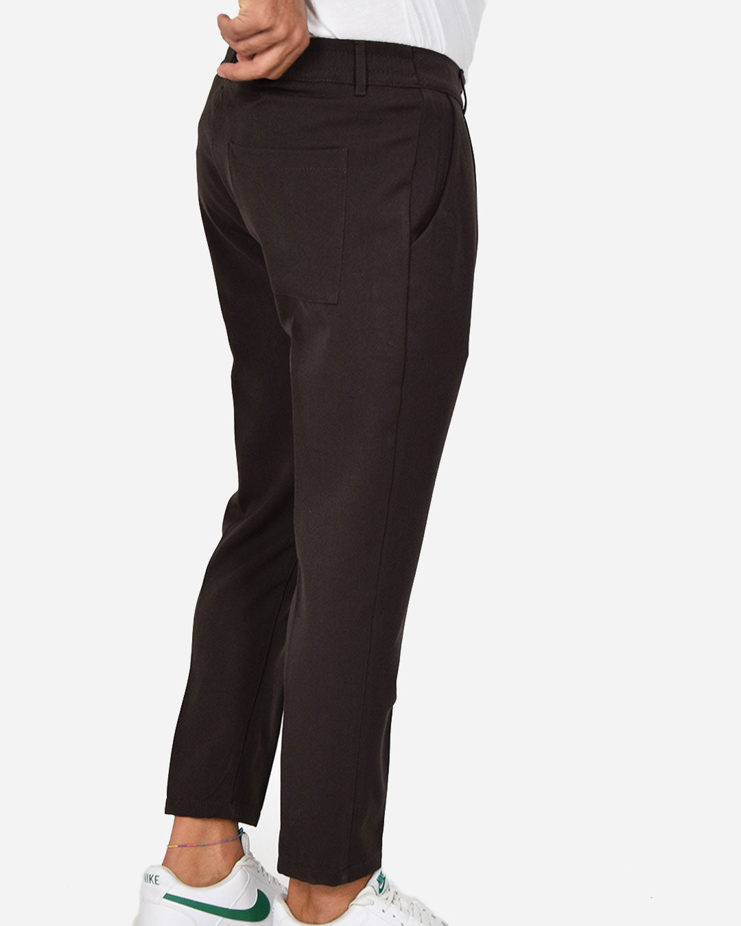Pantaloni capri con vita elasticizzata