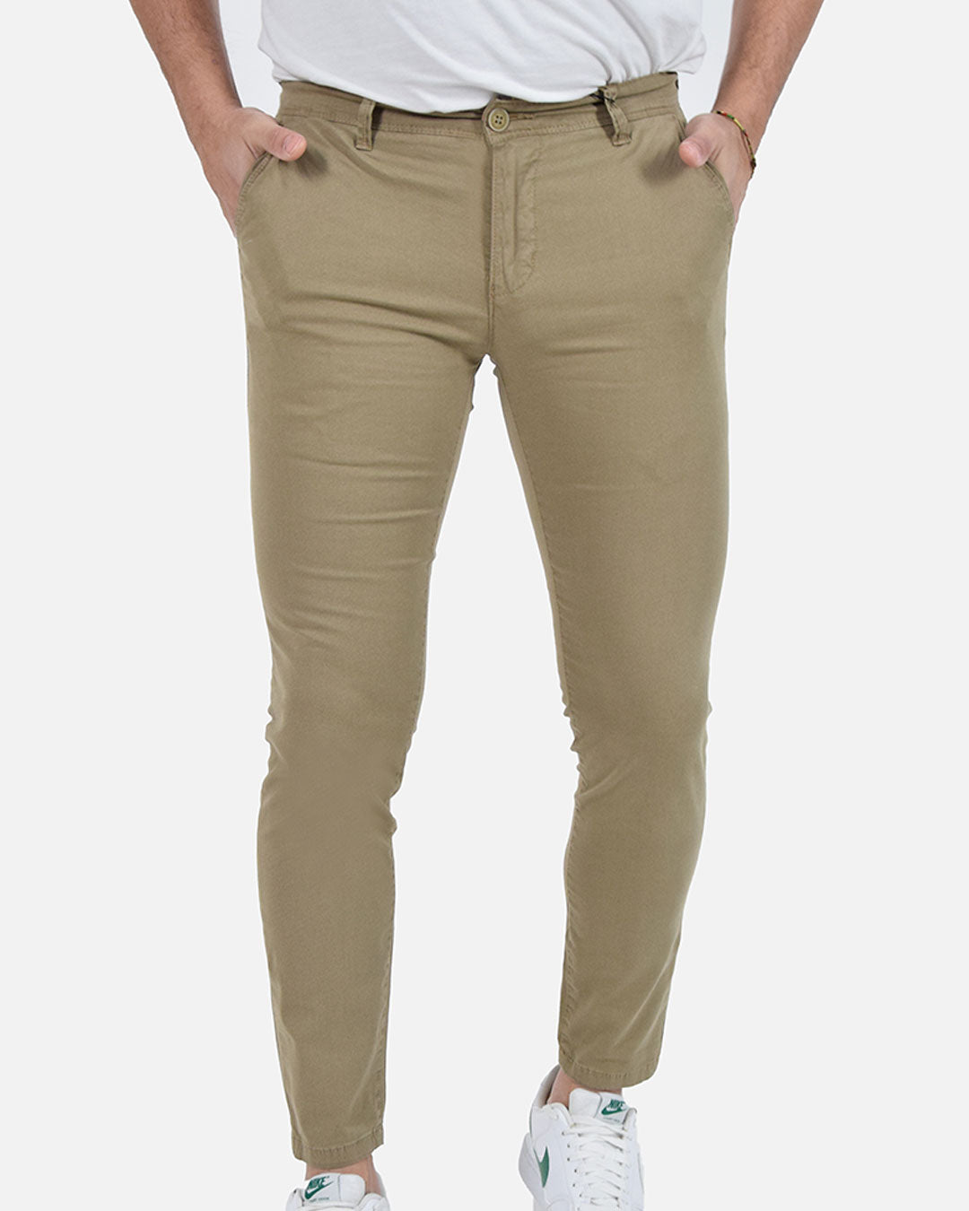 Pantaloni skinny capri microfantasia