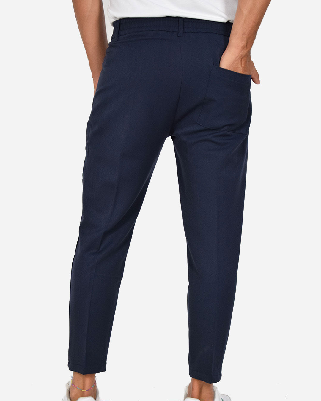 Pantaloni capri con vita elasticizzata