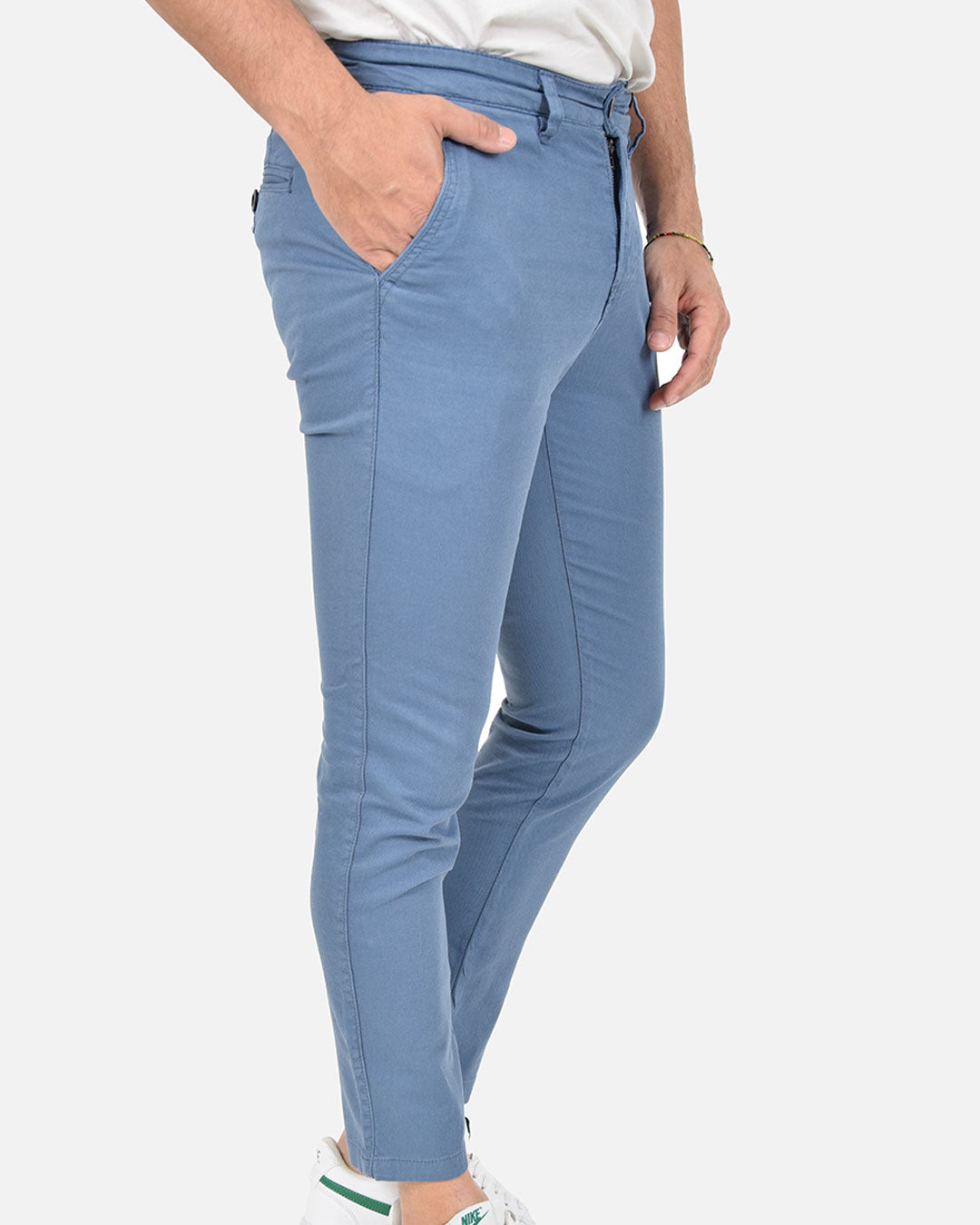 Pantaloni skinny capri in piquet