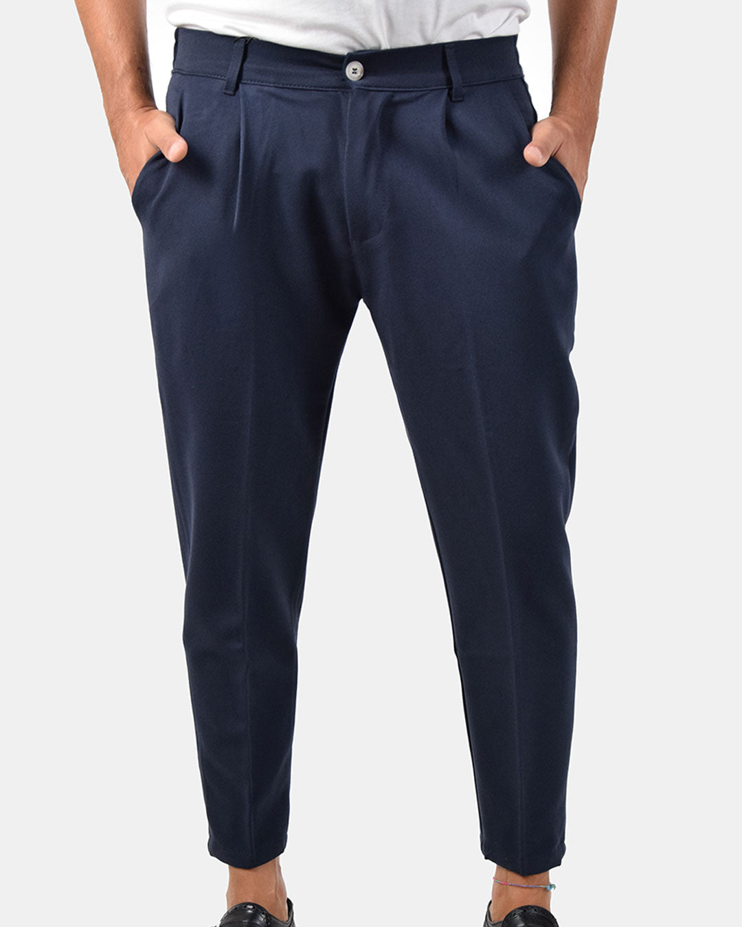 Pantaloni capri con vita elasticizzata