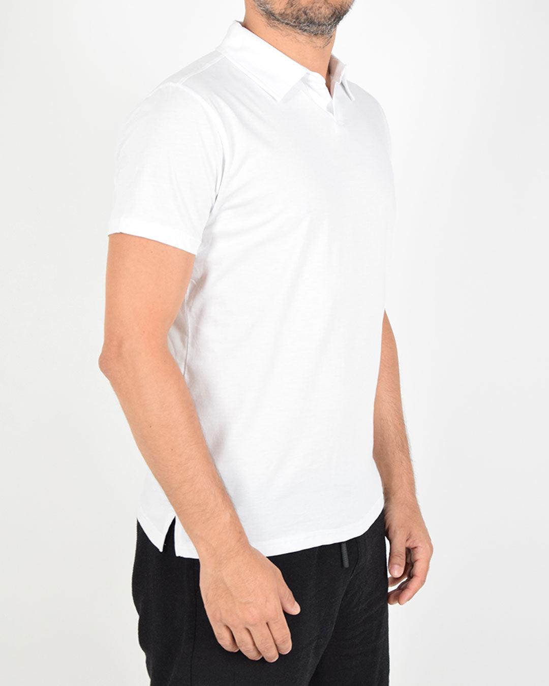 Maglia a polo in cotone elasticizzato