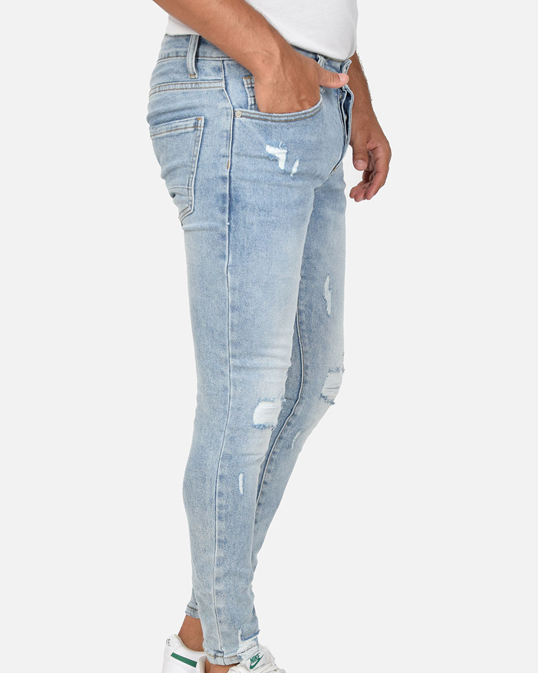 Jeans skinny con strappi
