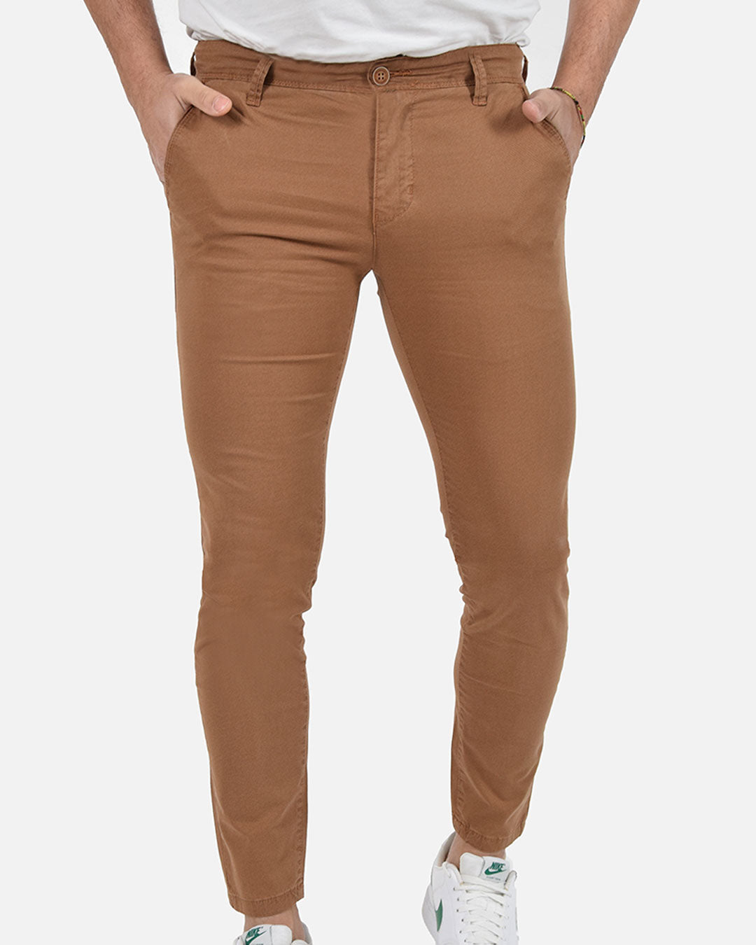 Pantaloni skinny capri microfantasia