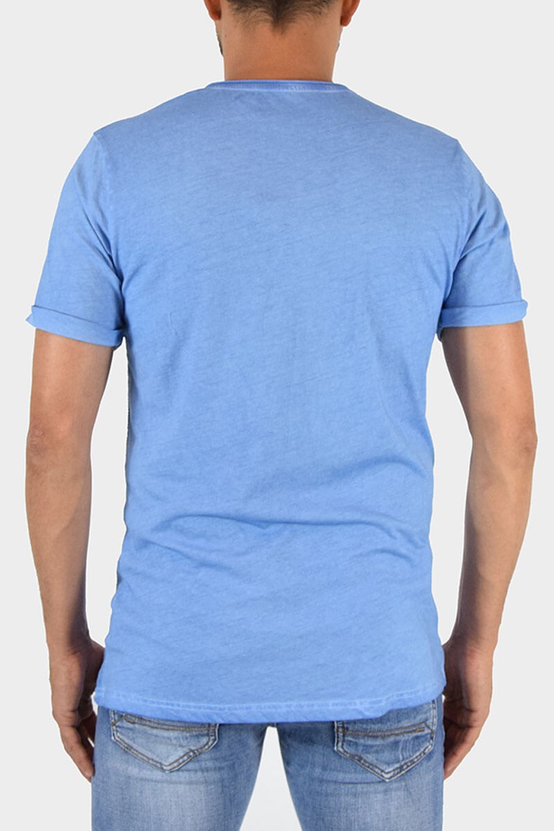T-SHIRT A CONTRASTO CON BOTTONI
