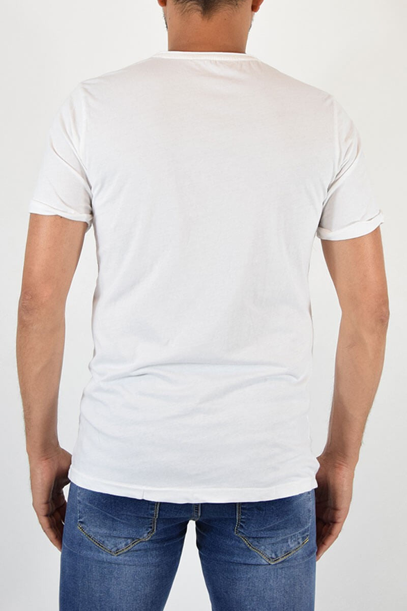 T-SHIRT A CONTRASTO CON BOTTONI