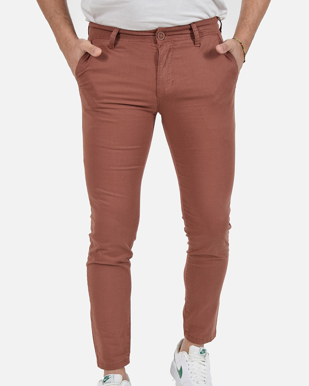 Pantaloni skinny capri microfantasia