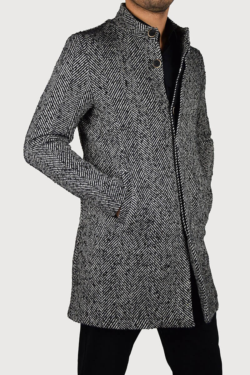 CAPPOTTO CON DESIGN SPINA DI PESCE