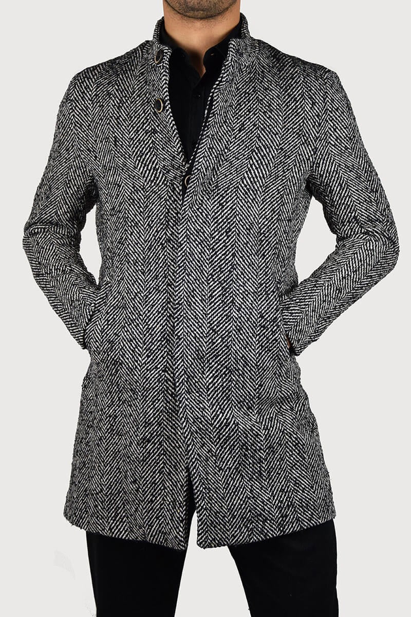 CAPPOTTO CON DESIGN SPINA DI PESCE