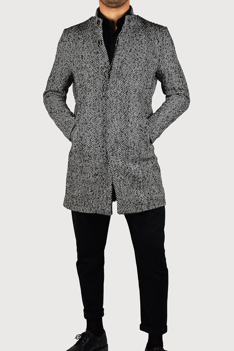CAPPOTTO CON DESIGN SPINA DI PESCE