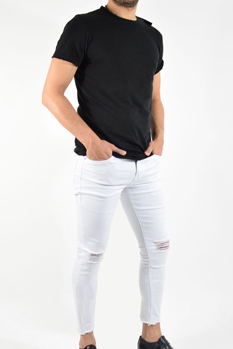 JEANS SKINNY CON STRAPPI ALLA CAVIGLIA