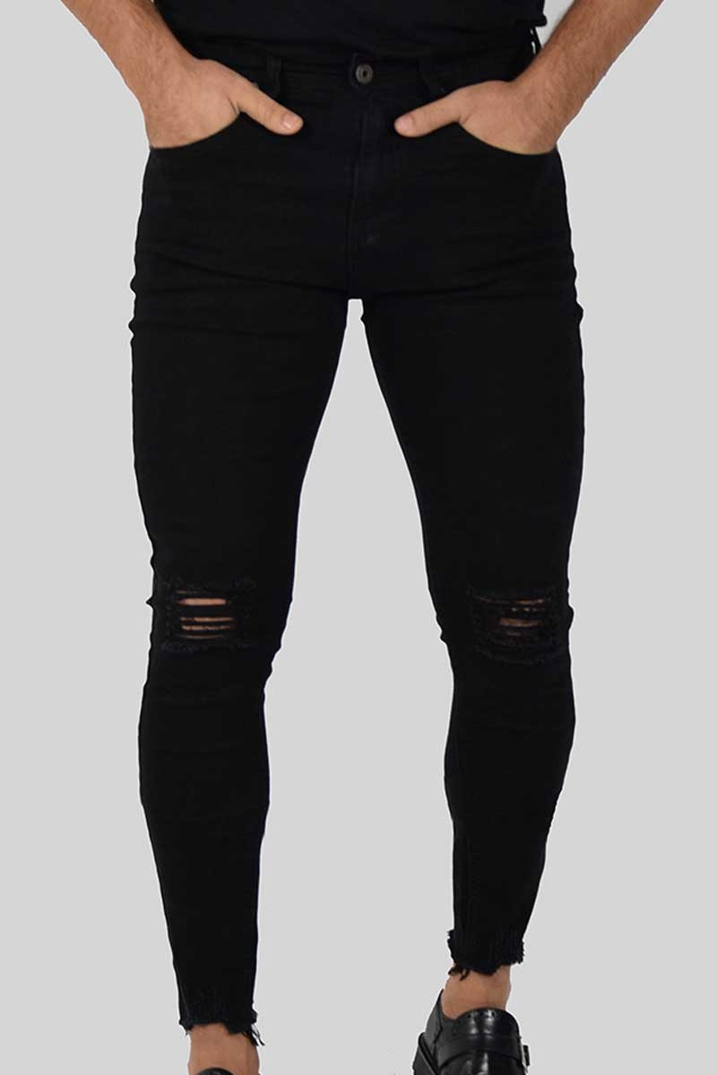 JEANS SKINNY CON STRAPPI ALLA CAVIGLIA