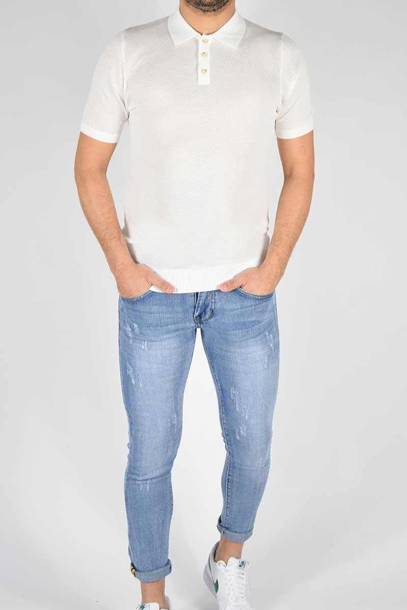 POLO IN MAGLIA MICROFANTASIA