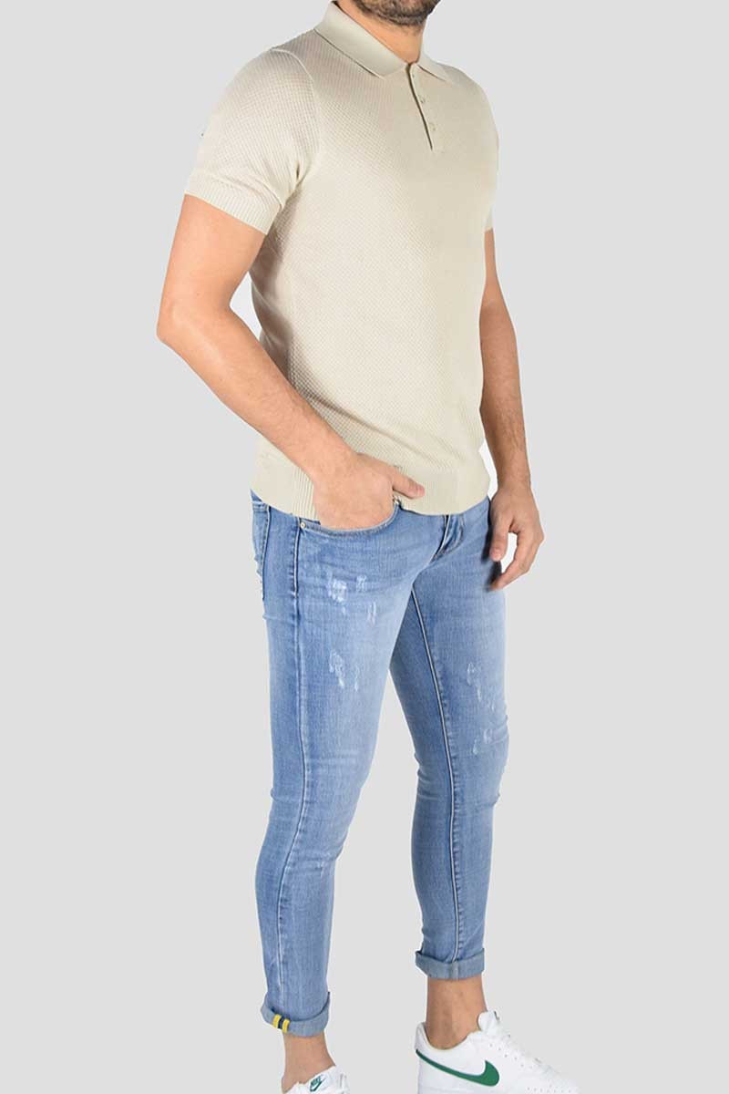 POLO IN MAGLIA MICROFANTASIA