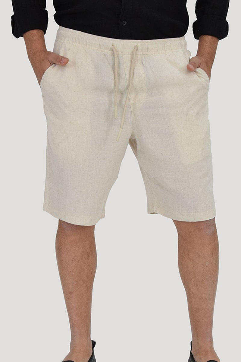 BERMUDA IN LINO CON LACCIO IN VITA