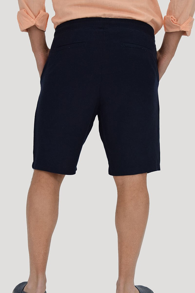 BERMUDA IN LINO CON LACCIO IN VITA