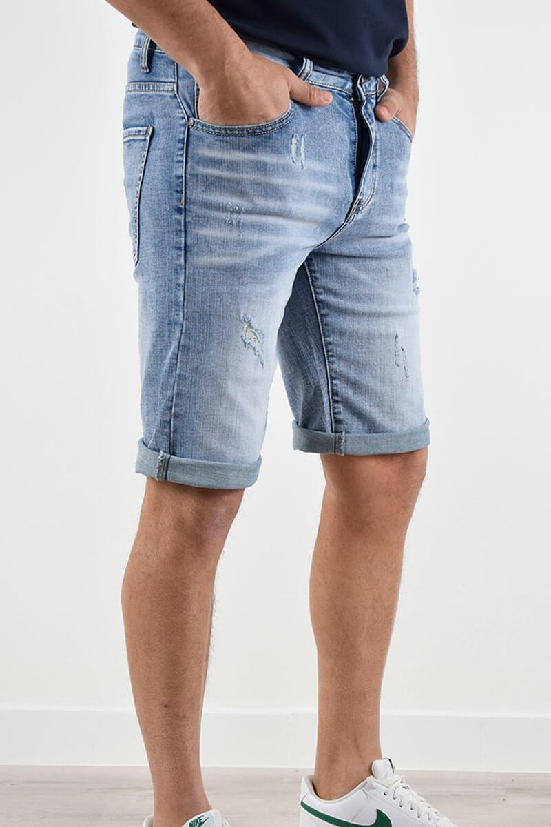 BERMUDA IN JEANS CON STRAPPI