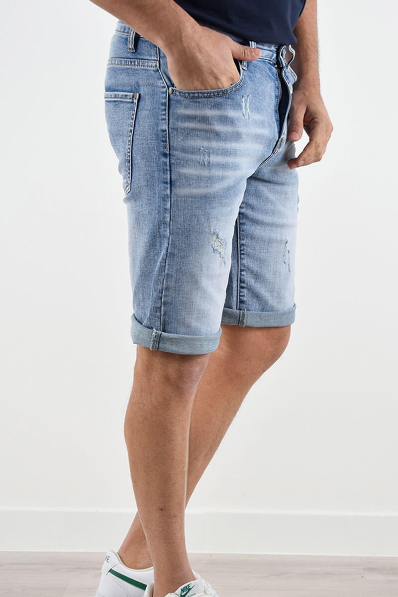 BERMUDA IN JEANS CON STRAPPI