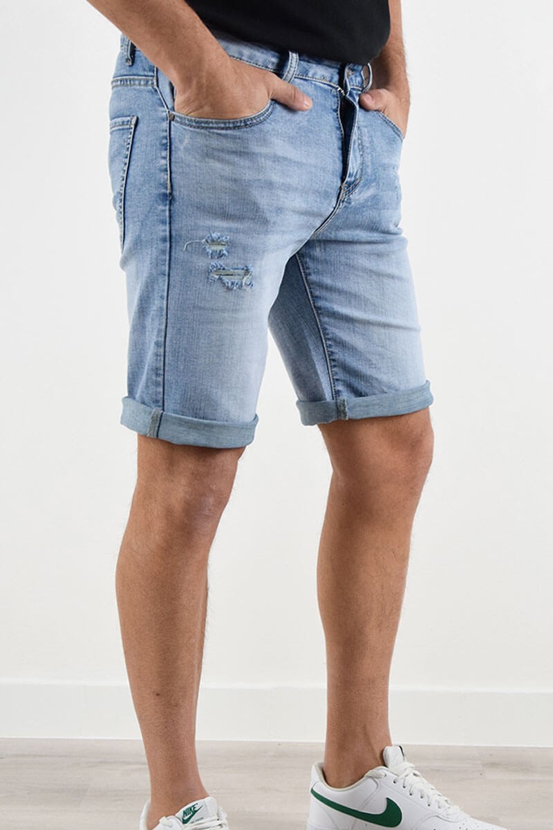 BERMUDA IN JEANS CON STRAPPI