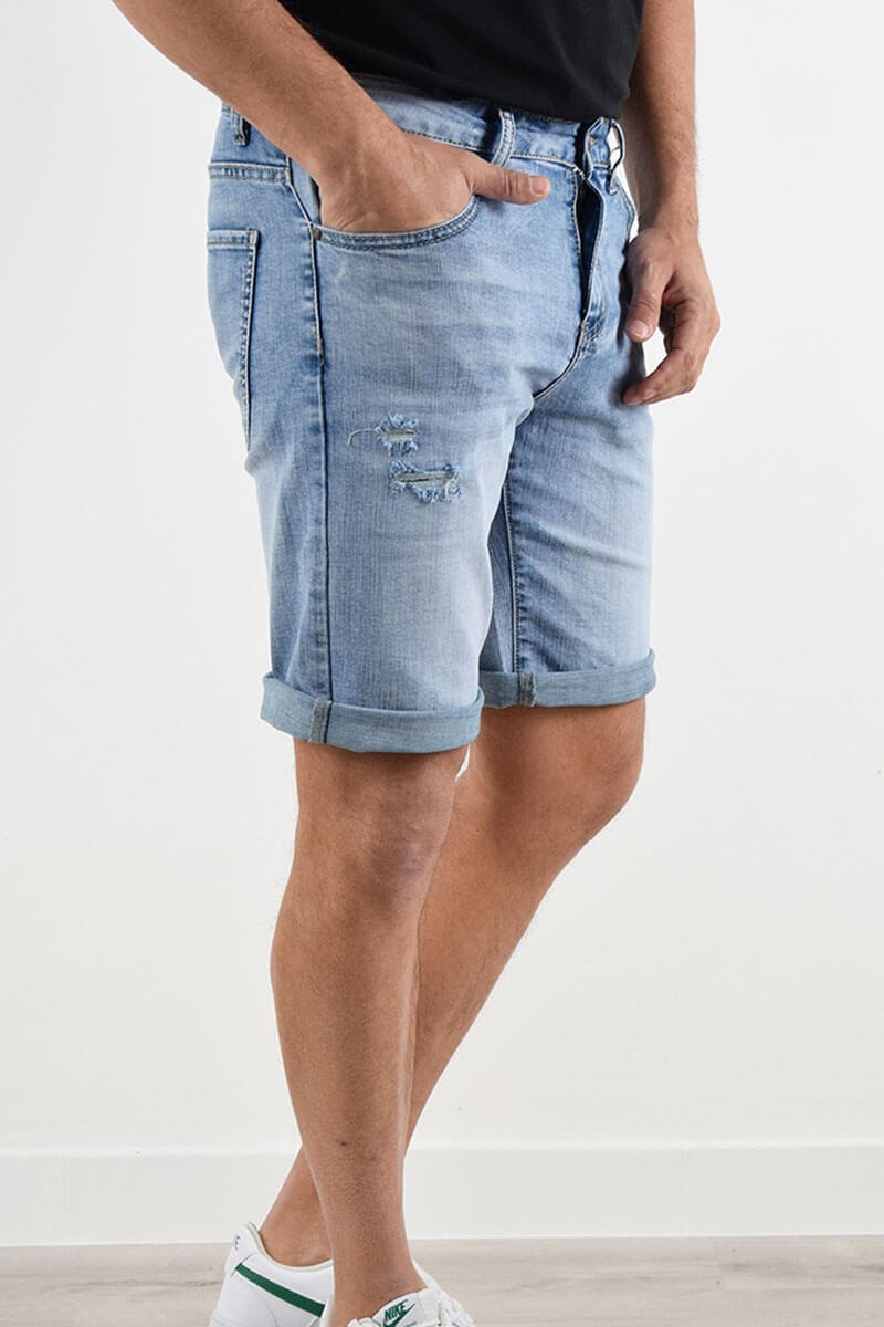 BERMUDA IN JEANS CON STRAPPI