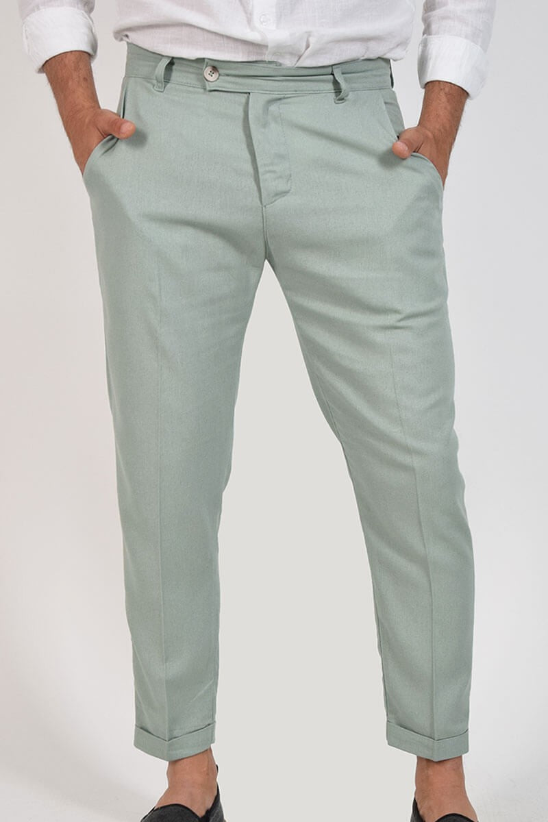 Pantaloni capri in lino