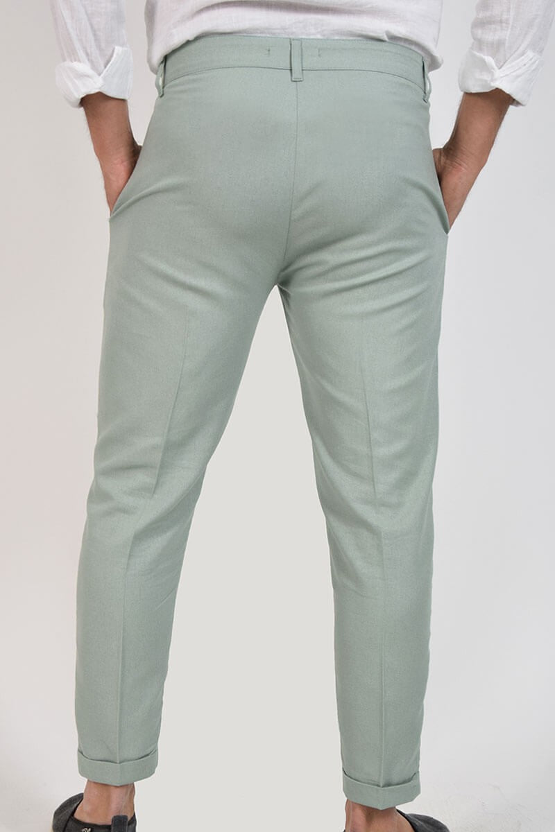 Pantaloni capri in lino