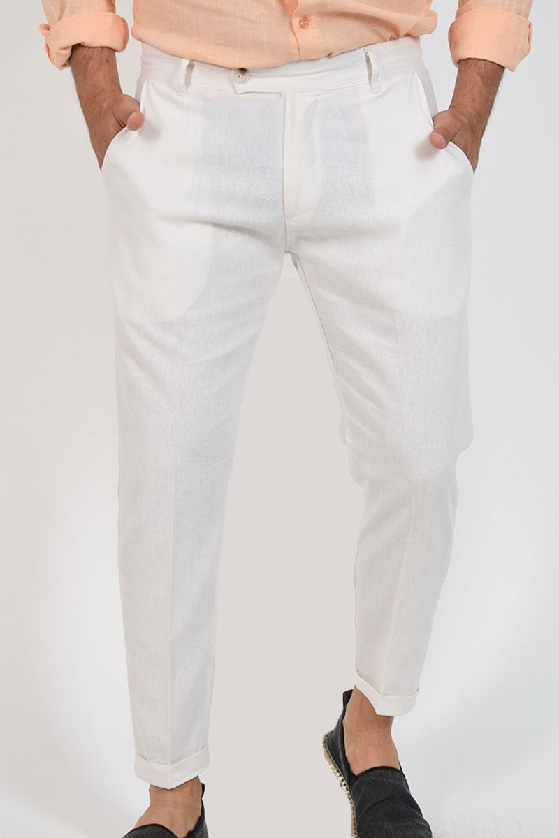 PANTALONI CAPRI IN LINO