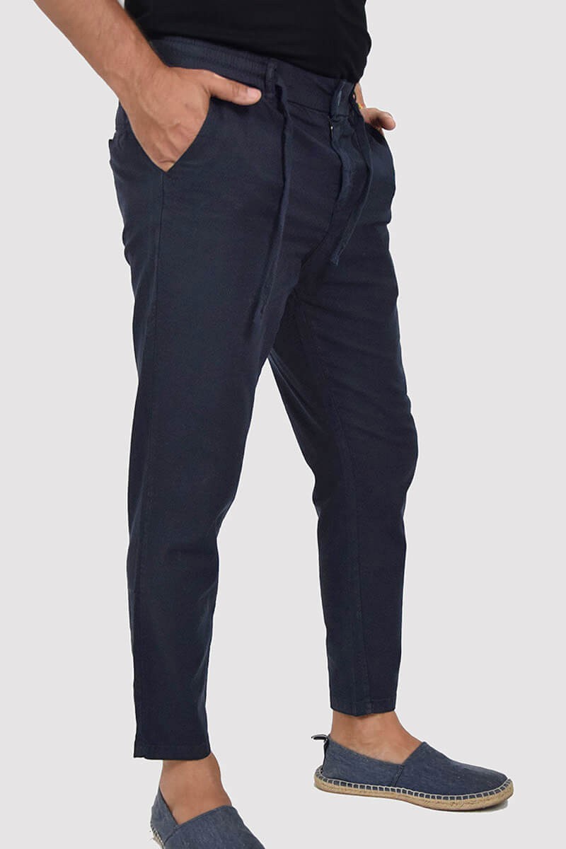 PANTALONI CAPRI CON ELASTICO E LACCIO IN VITA
