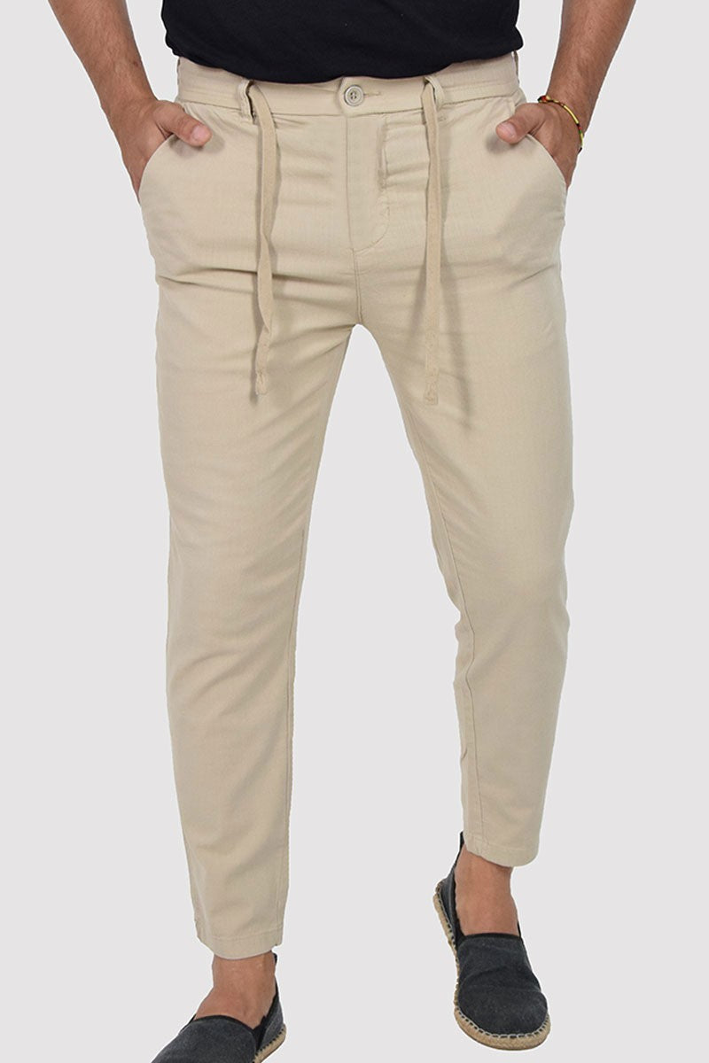 PANTALONI CAPRI CON ELASTICO E LACCIO IN VITA