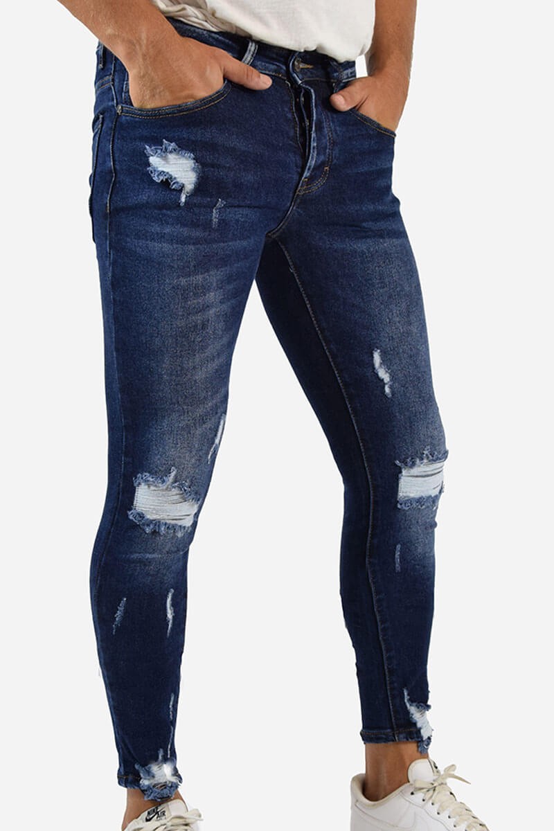 JEANS SKINNY CON STRAPPI