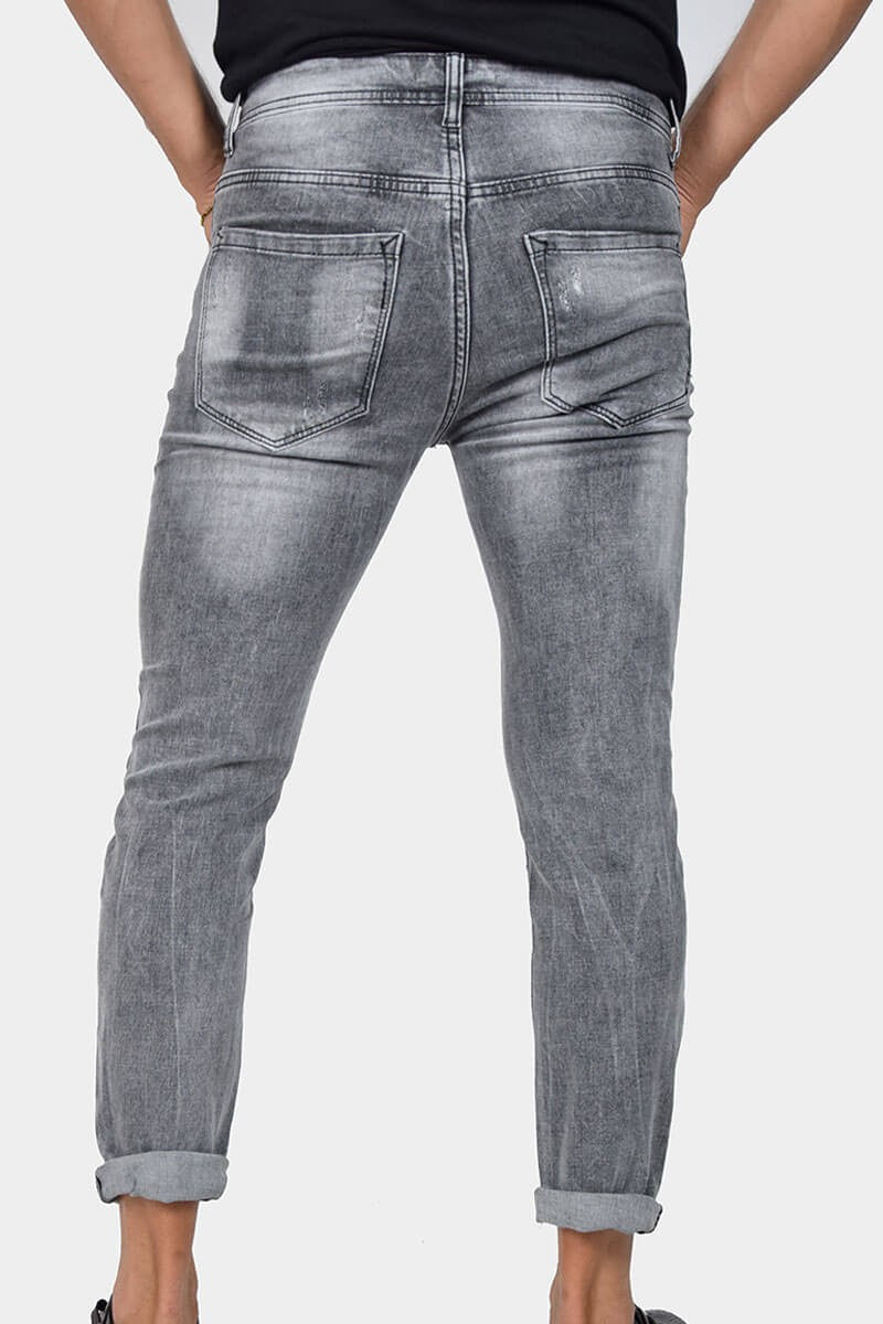 JEANS SKINNY CAPRI CON STRAPPI